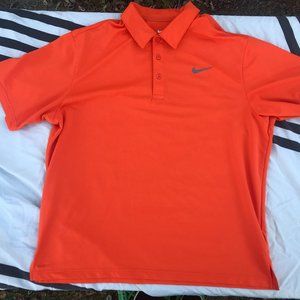 NIKE MEN'S DRI FIT POLO SHIRT ORANGE size XL EXTRA LARGE